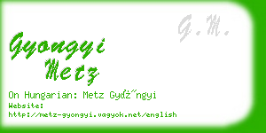 gyongyi metz business card